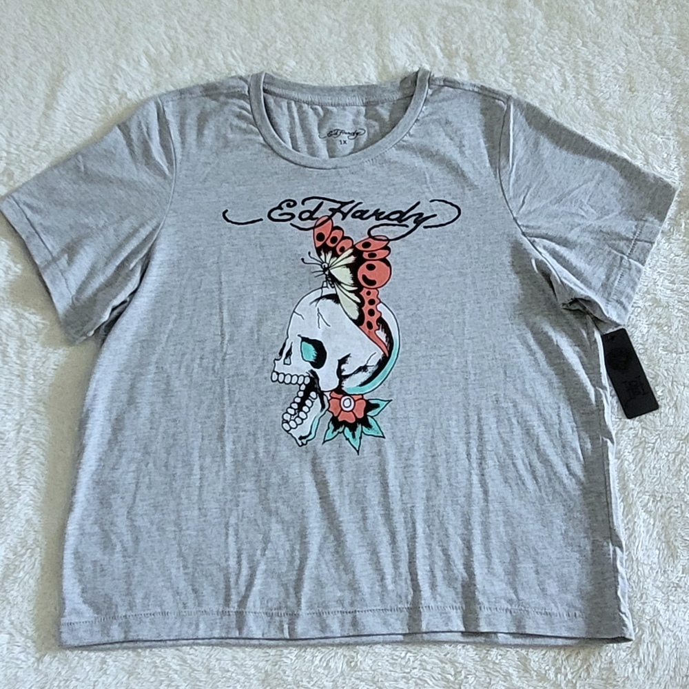 Ed Hardy Skull💀 and Butterfly🦋 Tee👕  - NWT